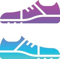 scarpa in esecuzione sneaker moda dieta - solido pendenza icona vettore