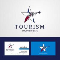 viaggio domenicano repubblica bandiera creativo stella logo e attività commerciale carta design vettore