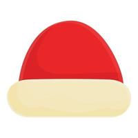 Santa cappello icona cartone animato vettore. Natale cappello vettore