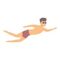 nuoto sport icona cartone animato vettore. nuotatore piscina vettore