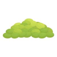 verde lenticchia mucchio icona cartone animato vettore. verde lenticchia verdura vettore