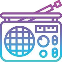 Radio musica musicale strumento - pendenza icona vettore