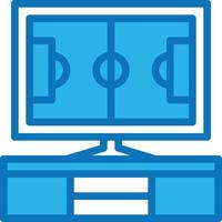 calcio tv sport canale divertimento - blu icona vettore