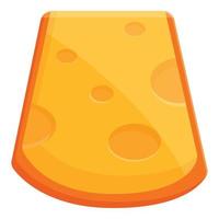 latteria formaggio icona, cartone animato stile vettore