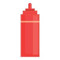 ketchup bottiglia icona, cartone animato stile vettore