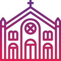 Chiesa religioso Cristo pregare edificio - pendenza icona vettore