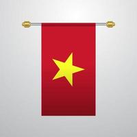 Vietnam sospeso bandiera vettore