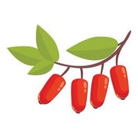 crespino icona cartone animato vettore. goji frutta vettore