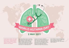 Vettore del modello di giorno di asma del mondo