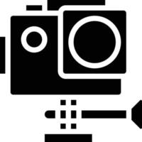 azione telecamera tecnologia telecamera foto fotografia sparare elettronica azione ricordo - solido icona vettore