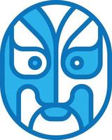 maschera Cinese tradizione Teatro Cina - blu icona vettore