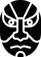kabuki maschera recitazione drammatico Giappone - solido icona vettore