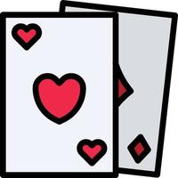 carte casinò gioco d'azzardo poker - pieno schema icona vettore