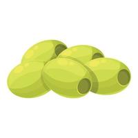 pulito verde olive icona cartone animato vettore. olio cibo vettore