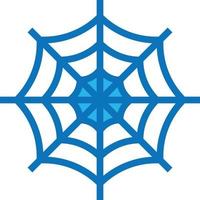 ragnatela ragno animale foresta Halloween - blu icona vettore
