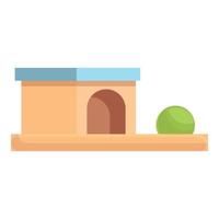 Casa Montessori icona cartone animato vettore. legna giocattolo vettore