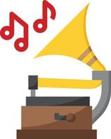 grammofono musica musicale strumento - piatto icona vettore