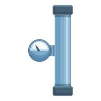 acqua tubo indicatore icona, cartone animato stile vettore