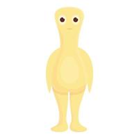 giallo alieno icona cartone animato vettore. ufo personaggio vettore