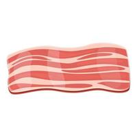 Bacon prima colazione icona, cartone animato stile vettore