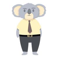 elegante koala icona cartone animato vettore. divertente animale vettore