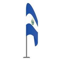 EL salvador del desktop bandiera icona cartone animato vettore. emblema carta geografica vettore