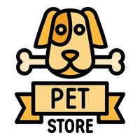 cane animale domestico memorizzare logo, schema stile vettore