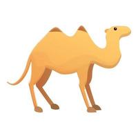 cammello icona, cartone animato stile vettore