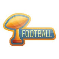 americano calcio tazza logo, cartone animato stile vettore
