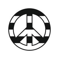 pace simbolo arcobaleno icona vettore