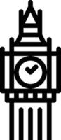 grande Ben Inghilterra punto di riferimento Londra orologio - schema icona vettore