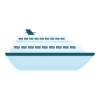 marittimo traghetto icona, cartone animato stile vettore