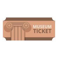 storia Museo biglietto icona cartone animato vettore. ammissione passaggio vettore