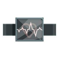 orologio intelligente cuore Vota icona cartone animato vettore. fitness orologio vettore
