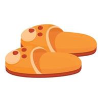 polka punto pantofole icona, cartone animato stile vettore