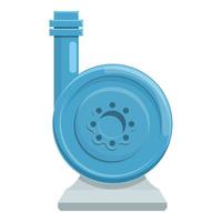 acciaio acqua pompa icona, cartone animato stile vettore