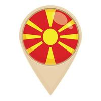 macedonia Posizione punto icona cartone animato vettore. nazione viaggio vettore