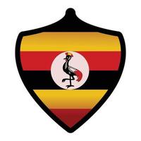 Uganda bandiera emblema icona cartone animato vettore. indipendenza giorno vettore