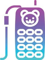 mobile giocattolo Telefono bambino Accessori - solido pendenza icona vettore
