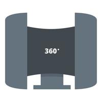 360 virtuale giro icona cartone animato vettore. in linea camminare vettore