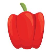 azienda agricola rosso paprica icona, cartone animato stile vettore