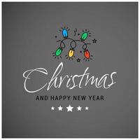 allegro Natale carta con creativo design vettore