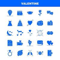 San Valentino solido glifo icone impostato per infografica mobile uxui kit e Stampa design includere CD disco amore San Valentino romantico mano amore San Valentino icona impostato vettore