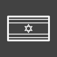 Israele linea rovesciato icona vettore