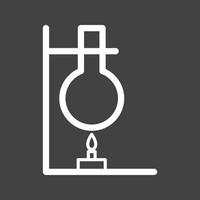 sperimentare su calore io linea rovesciato icona vettore