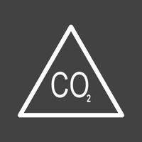 carbonio biossido linea rovesciato icona vettore