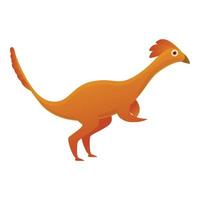 velociraptor icona, cartone animato stile vettore