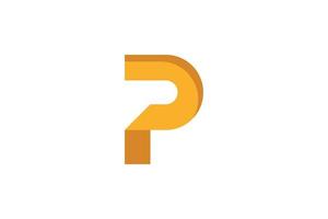 lettera p moderno logo vettore