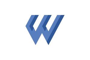 w lettera logo modello vettore