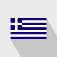 Grecia bandiera lungo ombra design vettore